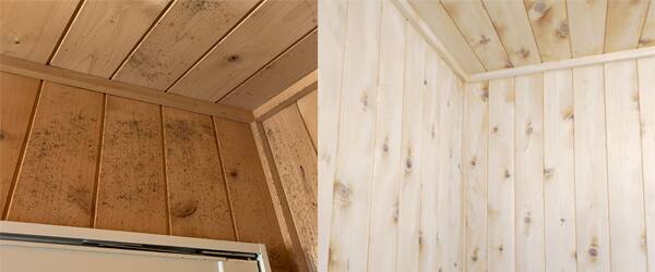 ヒノキ風呂アク洗い